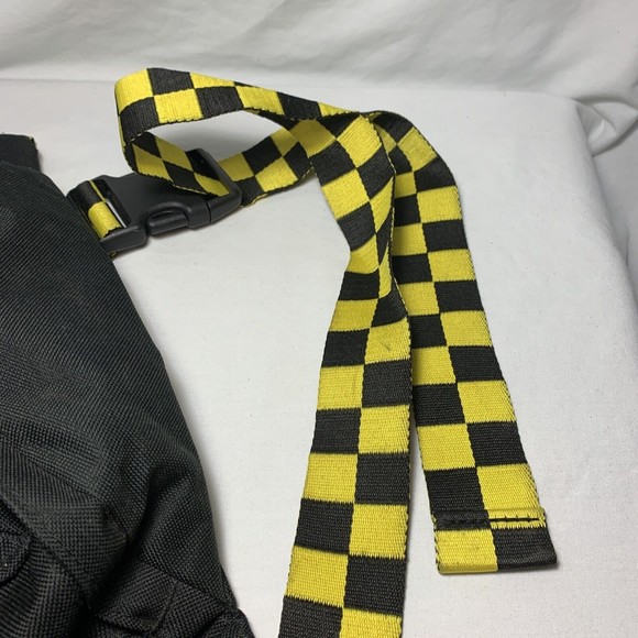 Bascom Projects Los Angeles Fanny Pack Black Yellow Checkerboard - Picture 2 of 6
